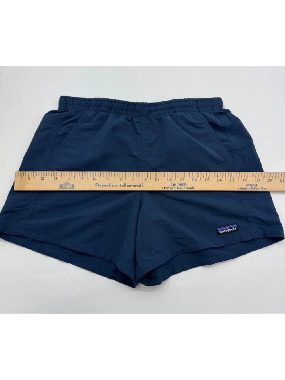 Patagonia Baggies Shorts Navy Elastic Waist Size S - Picture 8 of 9